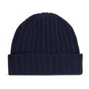 Windsor Ull-Kashmir Blandning Mössa Blue, Unisex