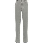 Brunello Cucinelli Smal Skuren Askgrå Denim Jeans Gray, Herr