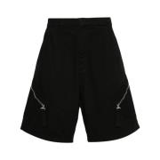 Jacquemus Svarta Canvas Shorts Black, Herr