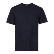 Herno Blå Crepe T-shirt Blue, Herr