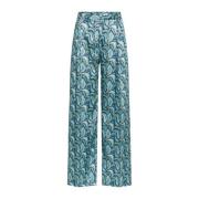 Maliparmi Wide Trousers Blue, Dam