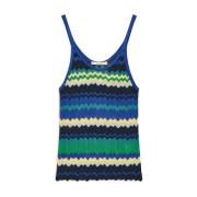 Maliparmi Sleeveless Tops Blue, Dam