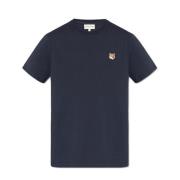 Maison Kitsuné T-shirt med logotyp Blue, Herr