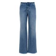 MVP wardrobe Vintage Wash Denim Byxor Blue, Dam