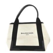 Balenciaga Vintage Pre-owned Canvas handvskor Beige, Dam