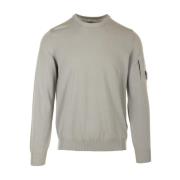 C.p. Company Round-neck Knitwear Gray, Herr