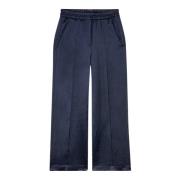 Luisa Cerano Wide Trousers Blue, Dam