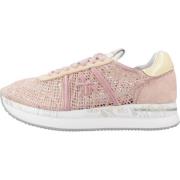 Premiata Lyxiga Stiliga Sneakers för Kvinnor Pink, Dam