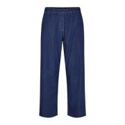 LauRie Wide Trousers Blue, Dam