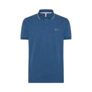 Sun68 Avion Blue Polo Basic T-shirts och Polos Blue, Herr