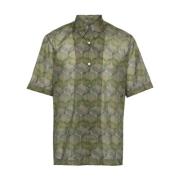 Dries Van Noten Short Sleeve Shirts Green, Herr