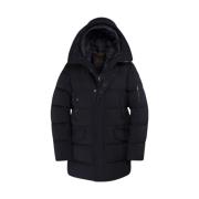 Moorer Ultrafin Flanell Cashmere Parka Blue, Herr