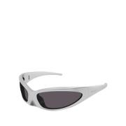 Balenciaga Stylish Silver Sunglasses for Men Gray, Herr