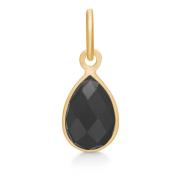 Frk. Lisberg Svart Onyx Hänge Facetterat Sterling Silver Yellow, Dam