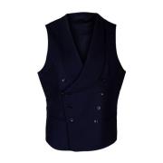 Tagliatore Vests Blue, Herr