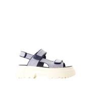 Hogan Flat Sandals Blue, Dam