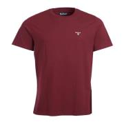 Barbour Bomull Sports T-Shirt Red, Herr