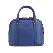 Gucci Blå Läder Microguccissima Handväska Modell 449663 Blue, Dam