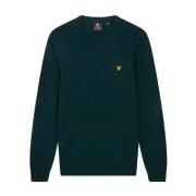 Lyle & Scott Bomull Merino Crew Neck Jumper Green, Herr