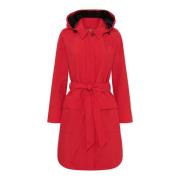 Notyz Vår Funktion Trenchcoat Jacka Chili Röd Red, Dam