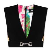 Dsquared2 Applikationssmyckad kort topp Black, Dam