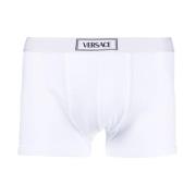 Versace Logo Boxers Vit Stretch Bomull White, Herr