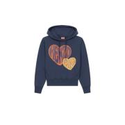 Kenzo Heart Motif Hoodie Sweater Blue, Dam