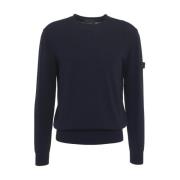 Peuterey Round-neck Knitwear Blue, Herr