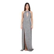 Elisabetta Franchi Maxi Dresses Gray, Dam