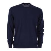 Fedeli Round-neck Knitwear Blue, Herr