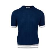 Gran Sasso Round-neck Knitwear Blue, Herr