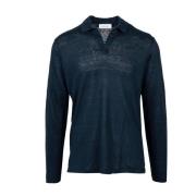 Gran Sasso V-neck Knitwear Blue, Herr