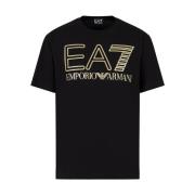 Emporio Armani EA7 Svart EA7 T-shirt för män Black, Herr