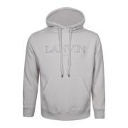 Lanvin Mastic Bomullshoodie med Logotyp Gray, Herr