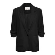 Cream Pitch Black Crocamia Blazer Jacka Black, Dam