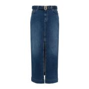 Blugirl Denim Skirts Blue, Dam