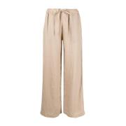 Fay Wide Trousers Beige, Dam