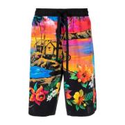 Dolce & Gabbana Long Shorts Multicolor, Herr