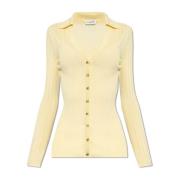 Lanvin Ribbstickad kofta Yellow, Dam