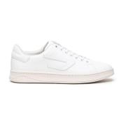 Diesel S-Athene Low - Låg topp lädersneakers med D-patch White, Herr