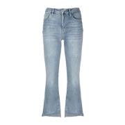 Frame Cropped Jeans Blue, Dam