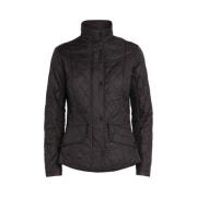 Barbour Quilted Flyweight Cavalry Jacket Black, Dam