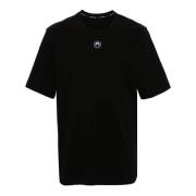 Marine Serre Svart Crescent Moon Bomull T-shirt Black, Herr