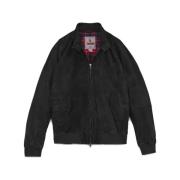 Baracuta Vinter G9 Suede Harrington Jacka Grön Green, Herr