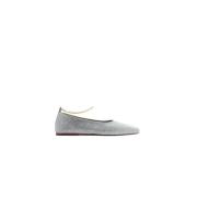 Maria Luca Silver Rhinestone Ballett Flats Gray, Dam