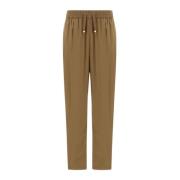 Herno Lätta stretchbyxor i nylon Brown, Dam