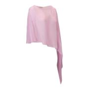 Antonelli Firenze Lila Silke Stola Ss24 Säsong Pink, Dam