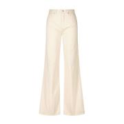 7 For All Mankind Vida Ben Linneblandning Jeans Lotta Beige, Dam