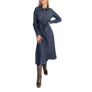 Marella Shirt Dresses Blue, Dam