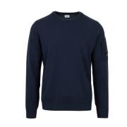 C.p. Company Round-neck Knitwear Blue, Herr